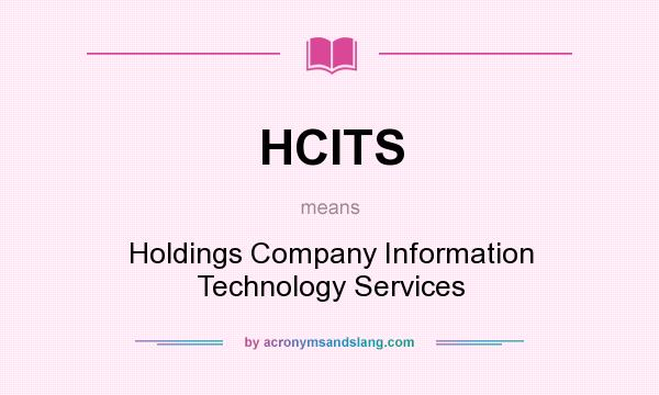 What does HCITS mean? It stands for Holdings Company Information Technology Services