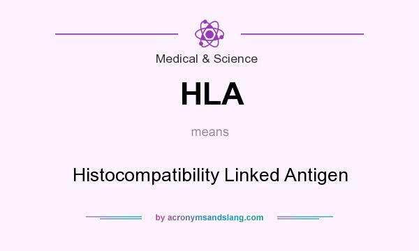 What does HLA mean? It stands for Histocompatibility Linked Antigen