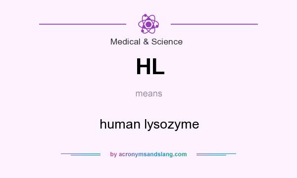 What does HL mean? It stands for human lysozyme