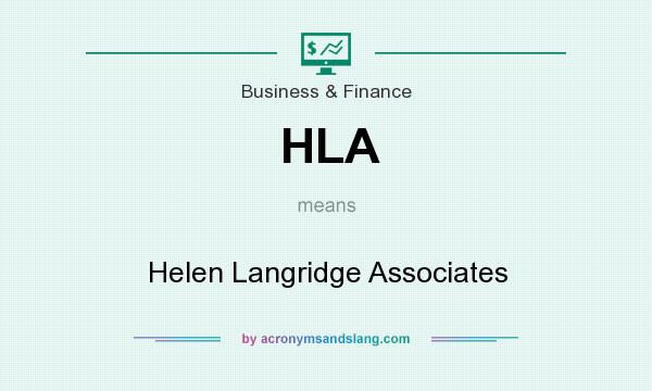 What does HLA mean? It stands for Helen Langridge Associates