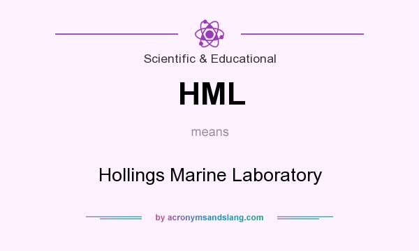 What does HML mean? It stands for Hollings Marine Laboratory