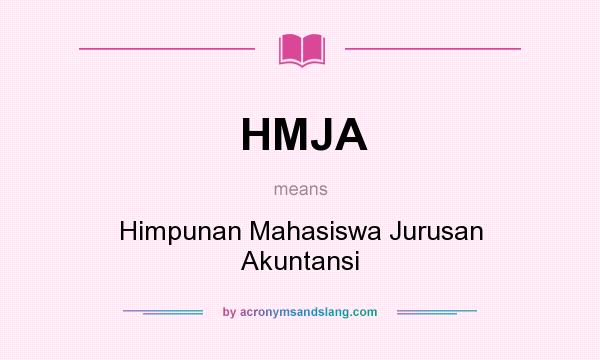What does HMJA mean? It stands for Himpunan Mahasiswa Jurusan Akuntansi