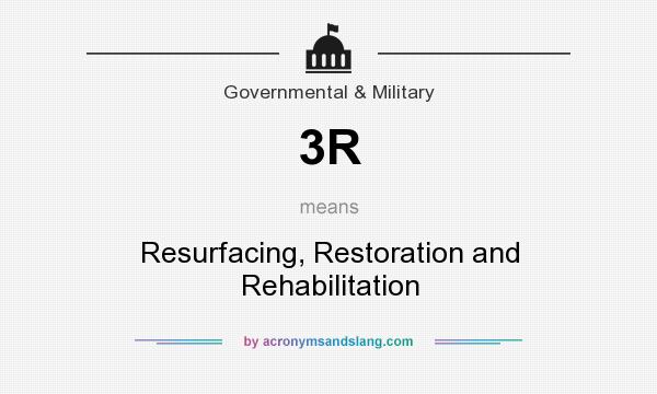 What does 3R mean? It stands for Resurfacing, Restoration and Rehabilitation