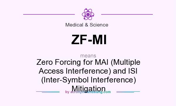What does ZF-MI mean? It stands for Zero Forcing for MAI (Multiple Access Interference) and ISI (Inter-Symbol Interference) Mitigation