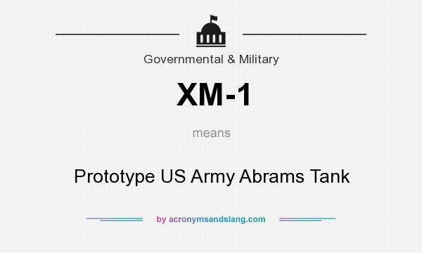 What does XM-1 mean? It stands for Prototype US Army Abrams Tank
