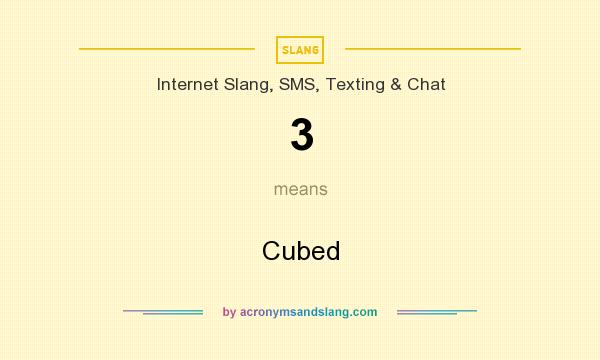 What does 3 mean? It stands for Cubed