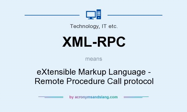 What does XML-RPC mean? It stands for eXtensible Markup Language - Remote Procedure Call protocol
