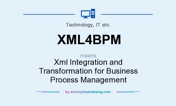 What does XML4BPM mean? It stands for Xml Integration and Transformation for Business Process Management