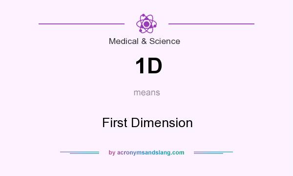 What does 1D mean? It stands for First Dimension