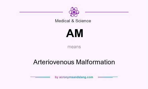 What does AM mean? It stands for Arteriovenous Malformation