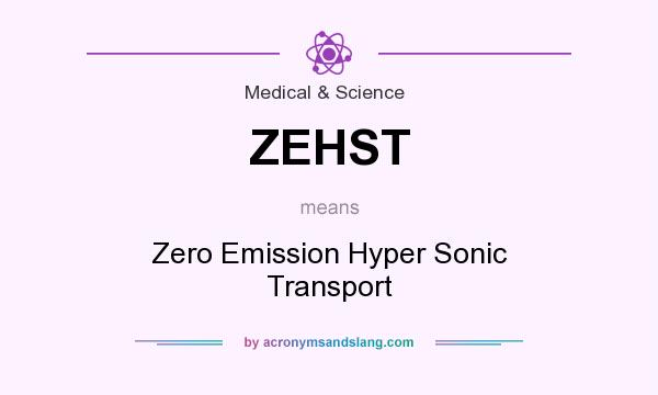 What does ZEHST mean? It stands for Zero Emission Hyper Sonic Transport