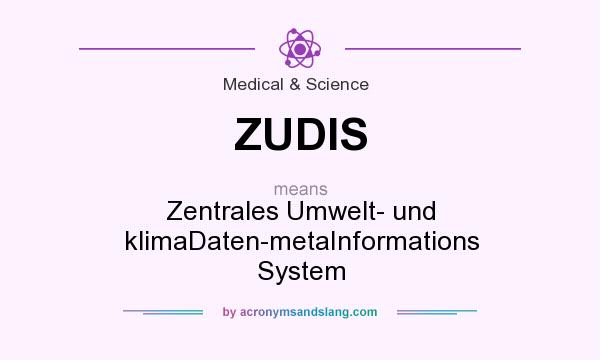 What does ZUDIS mean? It stands for Zentrales Umwelt- und klimaDaten-metaInformations System