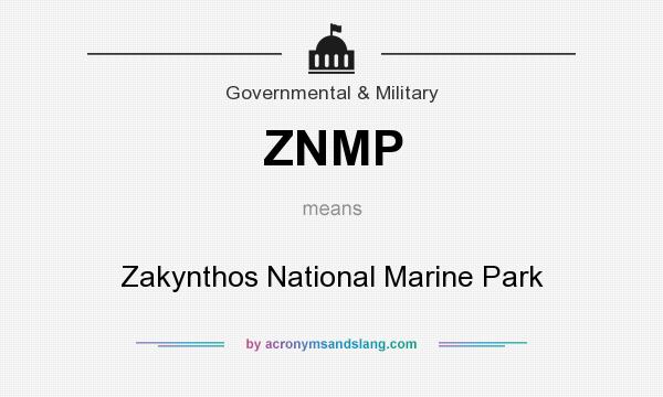 What does ZNMP mean? It stands for Zakynthos National Marine Park