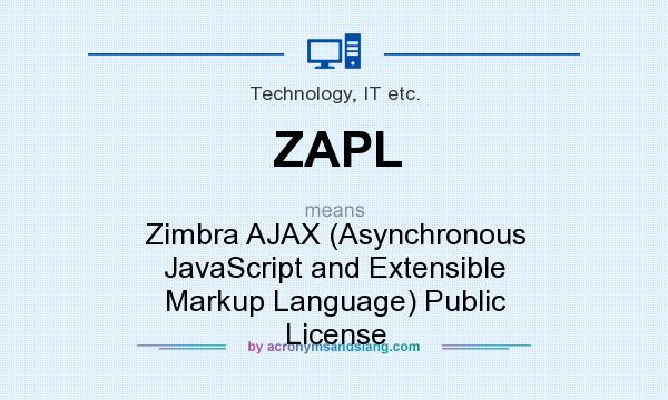 What does ZAPL mean? It stands for Zimbra AJAX (Asynchronous JavaScript and Extensible Markup Language) Public License