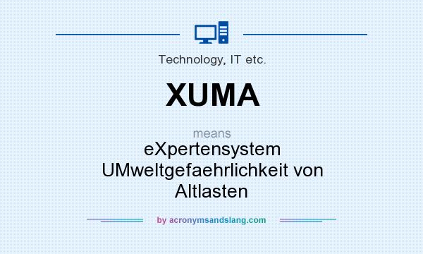 What does XUMA mean? It stands for eXpertensystem UMweltgefaehrlichkeit von Altlasten
