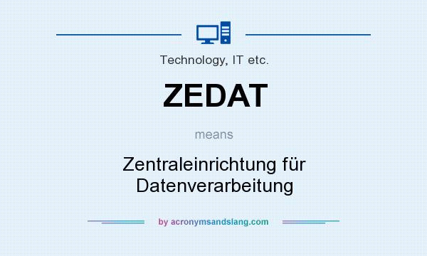 What does ZEDAT mean? It stands for Zentraleinrichtung für Datenverarbeitung