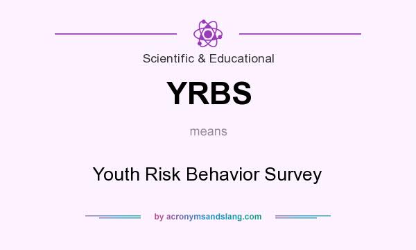 What does YRBS mean? It stands for Youth Risk Behavior Survey