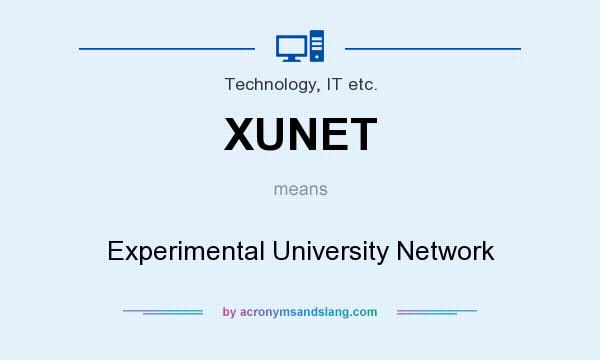 What does XUNET mean? It stands for Experimental University Network