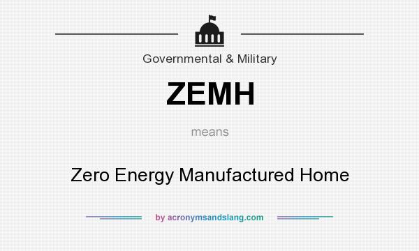 What does ZEMH mean? It stands for Zero Energy Manufactured Home