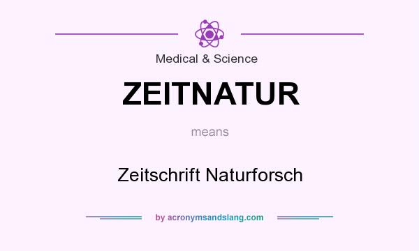 What does ZEITNATUR mean? It stands for Zeitschrift Naturforsch