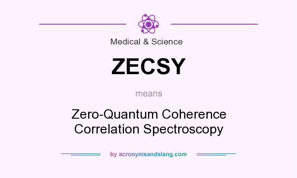 What does ZECSY mean? It stands for Zero-Quantum Coherence Correlation Spectroscopy