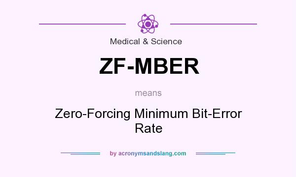 What does ZF-MBER mean? It stands for Zero-Forcing Minimum Bit-Error Rate