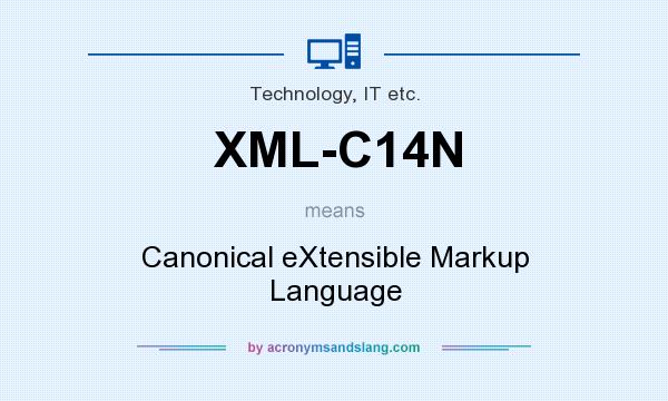 What does XML-C14N mean? It stands for Canonical eXtensible Markup Language