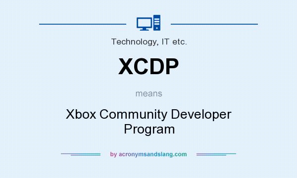 What does XCDP mean? It stands for Xbox Community Developer Program