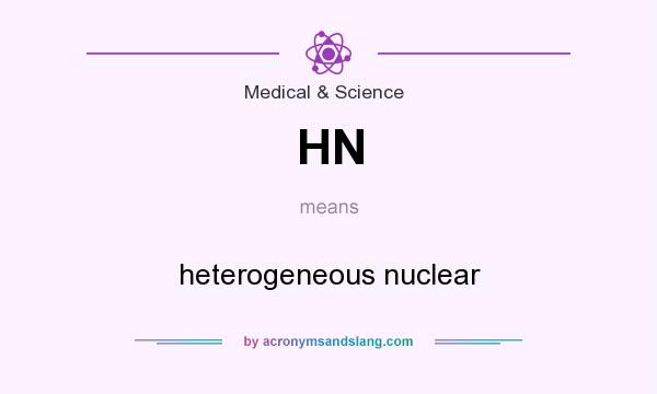 What does HN mean? It stands for heterogeneous nuclear
