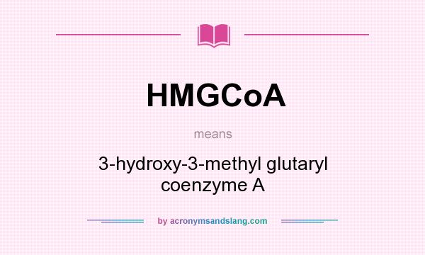 What does HMGCoA mean? It stands for 3-hydroxy-3-methyl glutaryl coenzyme A