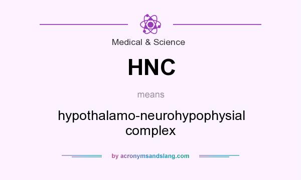 What does HNC mean? It stands for hypothalamo-neurohypophysial complex