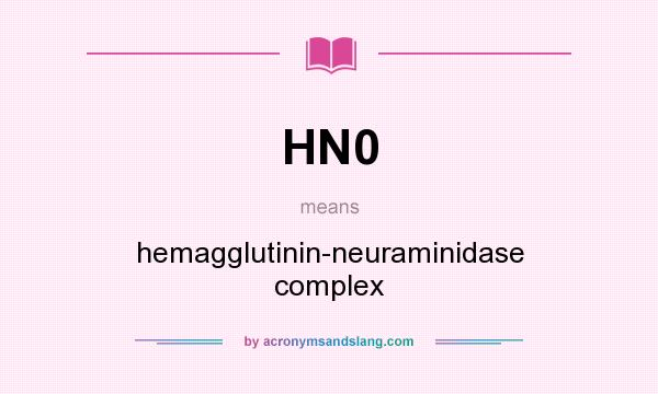What does HN0 mean? It stands for hemagglutinin-neuraminidase complex