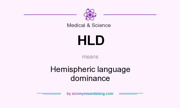 What does HLD mean? It stands for Hemispheric language dominance