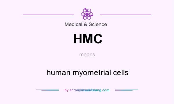 What does HMC mean? It stands for human myometrial cells
