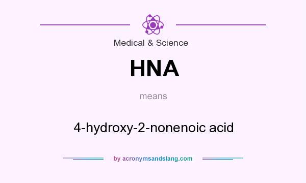 What does HNA mean? It stands for 4-hydroxy-2-nonenoic acid