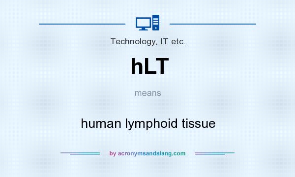 What does hLT mean? It stands for human lymphoid tissue