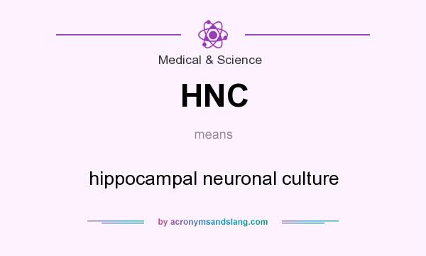 What does HNC mean? It stands for hippocampal neuronal culture