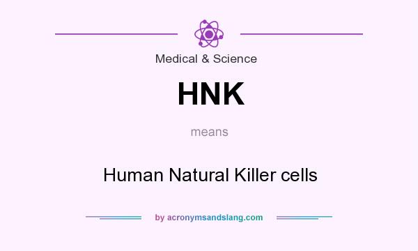 What does HNK mean? It stands for Human Natural Killer cells