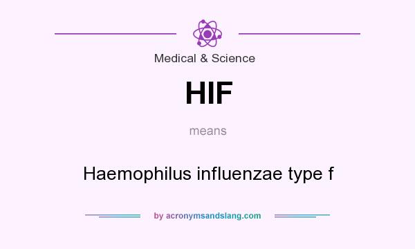 What does HIF mean? It stands for Haemophilus influenzae type f
