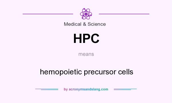What does HPC mean? It stands for hemopoietic precursor cells