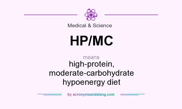 What does HP/MC mean? It stands for high-protein, moderate-carbohydrate hypoenergy diet