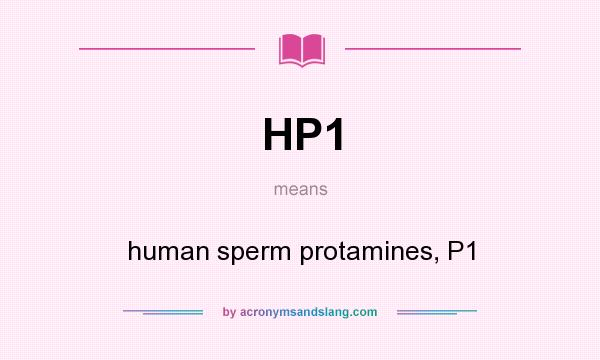 What does HP1 mean? It stands for human sperm protamines, P1