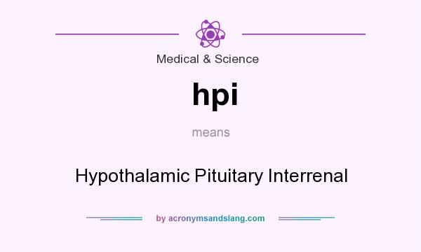 What does hpi mean? It stands for Hypothalamic Pituitary Interrenal