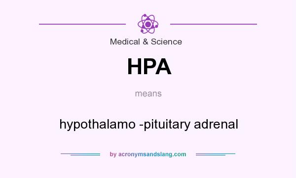 What does HPA mean? It stands for hypothalamo -pituitary adrenal