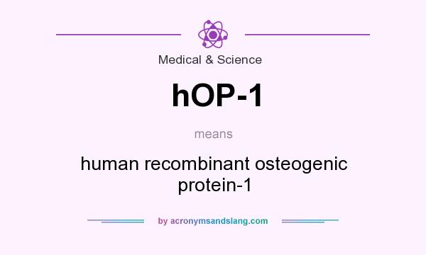What does hOP-1 mean? It stands for human recombinant osteogenic protein-1