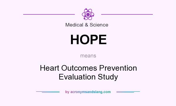 What does HOPE mean? It stands for Heart Outcomes Prevention Evaluation Study