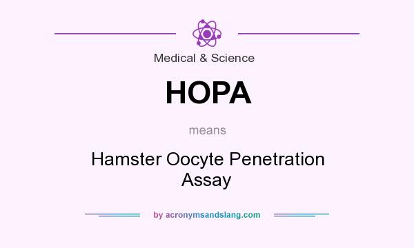 What does HOPA mean? It stands for Hamster Oocyte Penetration Assay