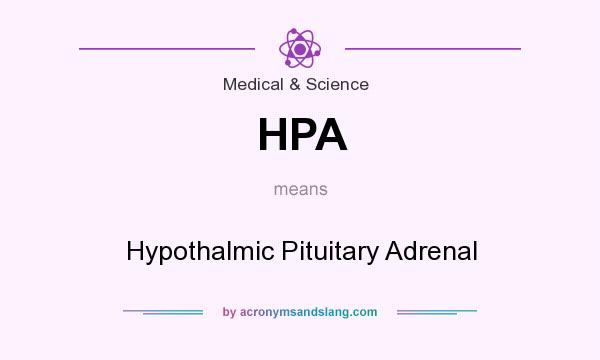 What does HPA mean? It stands for Hypothalmic Pituitary Adrenal