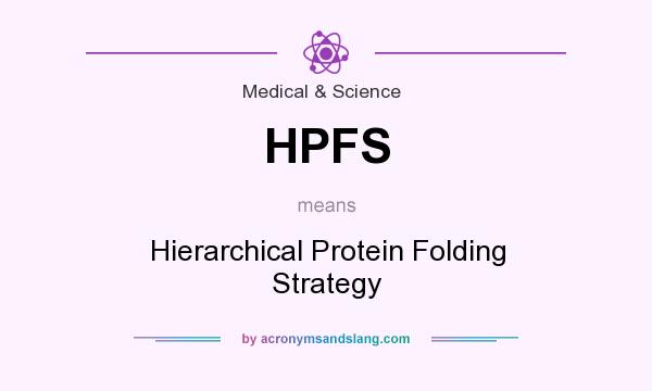 What does HPFS mean? It stands for Hierarchical Protein Folding Strategy