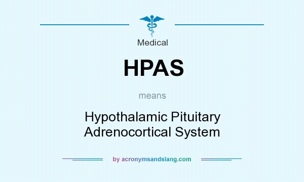 What does HPAS mean? It stands for Hypothalamic Pituitary Adrenocortical System